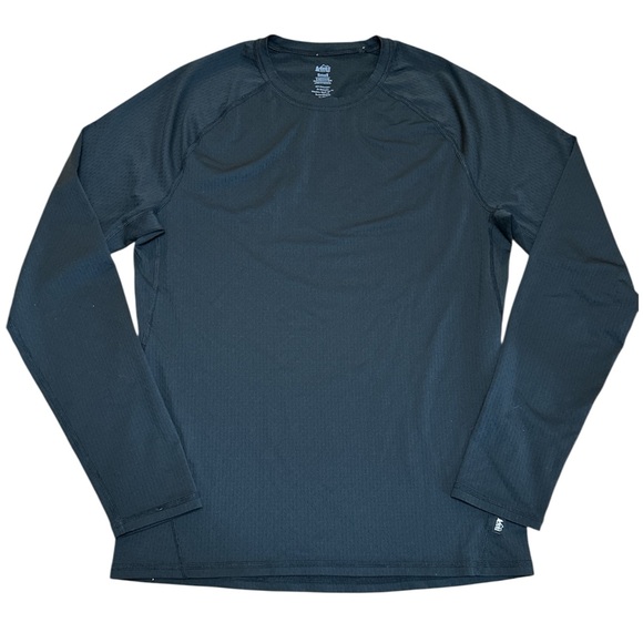 REI Base Layer Black Long Sleeve Layering Top Men’s Size Small Fitted - Picture 1 of 4